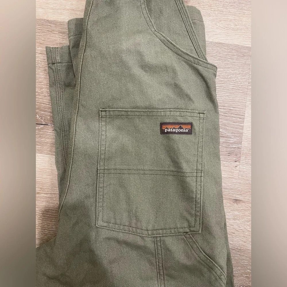 Patagonia Women's Point Reyes Canvas Overalls Basin Green Size Small - Picture 13 of 15